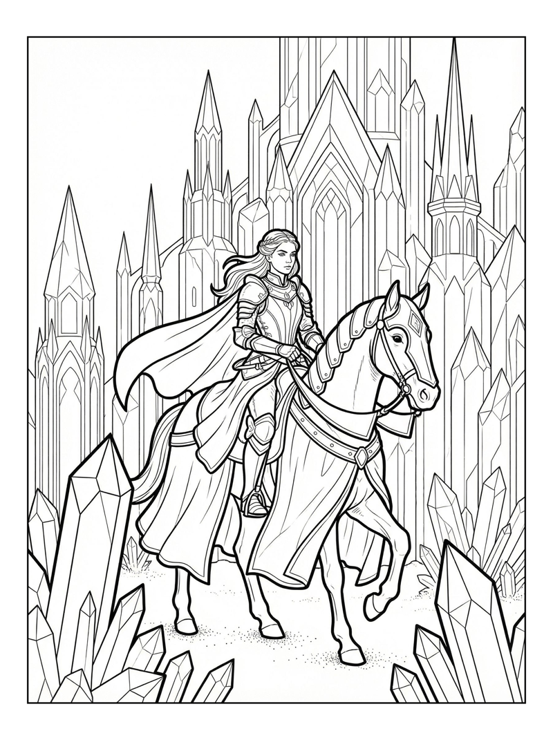 Knight Princess Riding Horse Crystal Palace