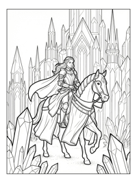 Knight Princess Riding Horse Crystal Palace