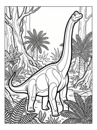 Juvenile Brachiosaurus Stretching Prehistoric
