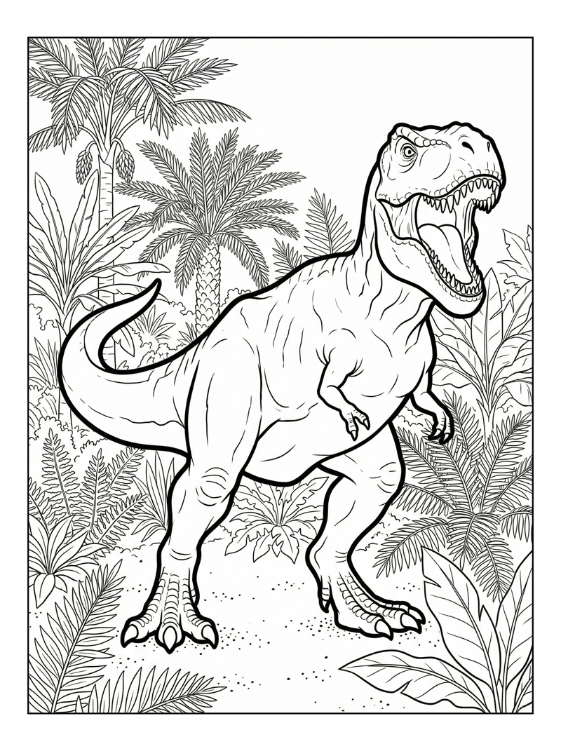 Father Tyrannosaurus Roaring Jungle