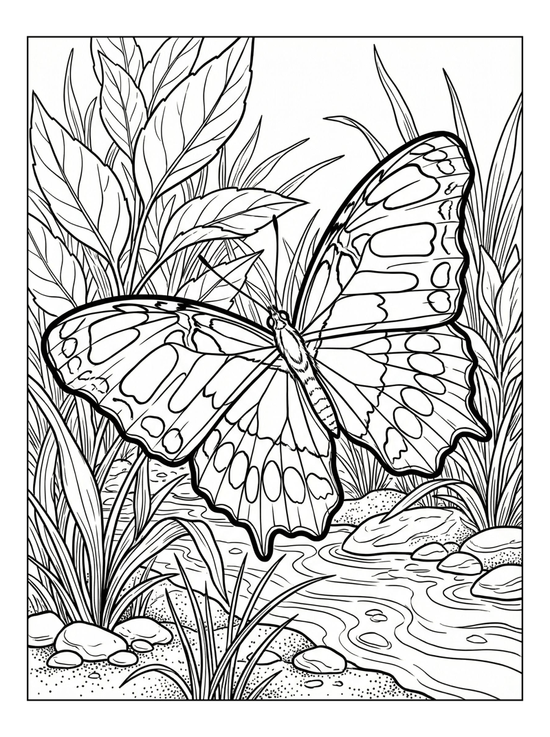 Malachite Butterfly On River Bank