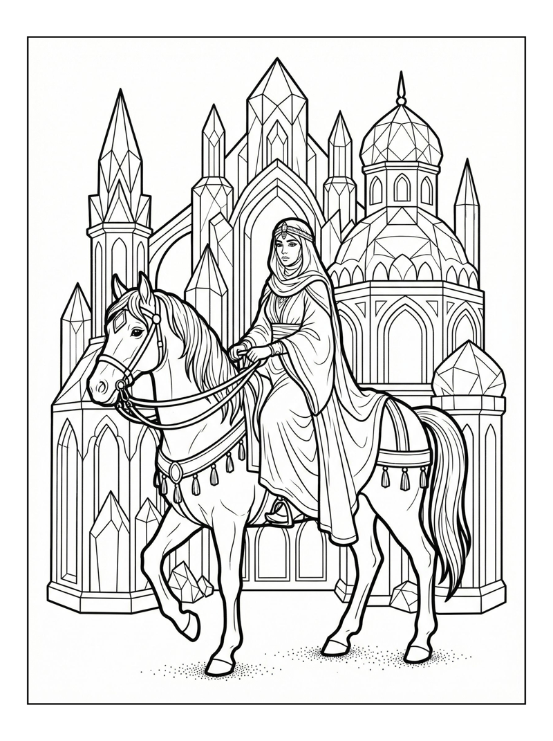 Desert Princess Riding Horse Crystal Palace