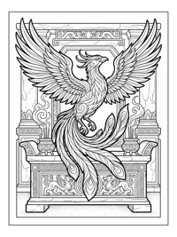 Phoenix Rising From Ancient Temple Altar