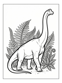 Brachiosaurus Standing In Fern Valley