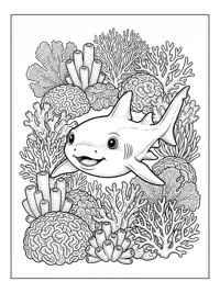 Nurse Shark Smiles Among Coral Reef