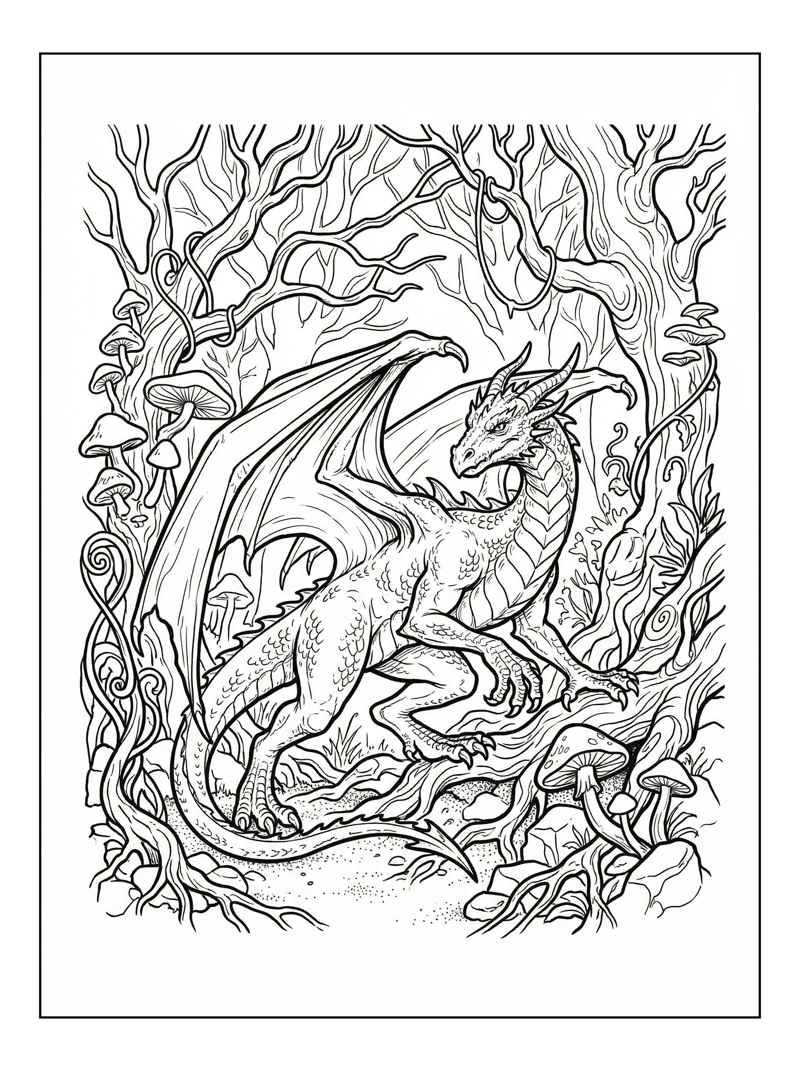 Western Dragon Exploring Enchanted Forest