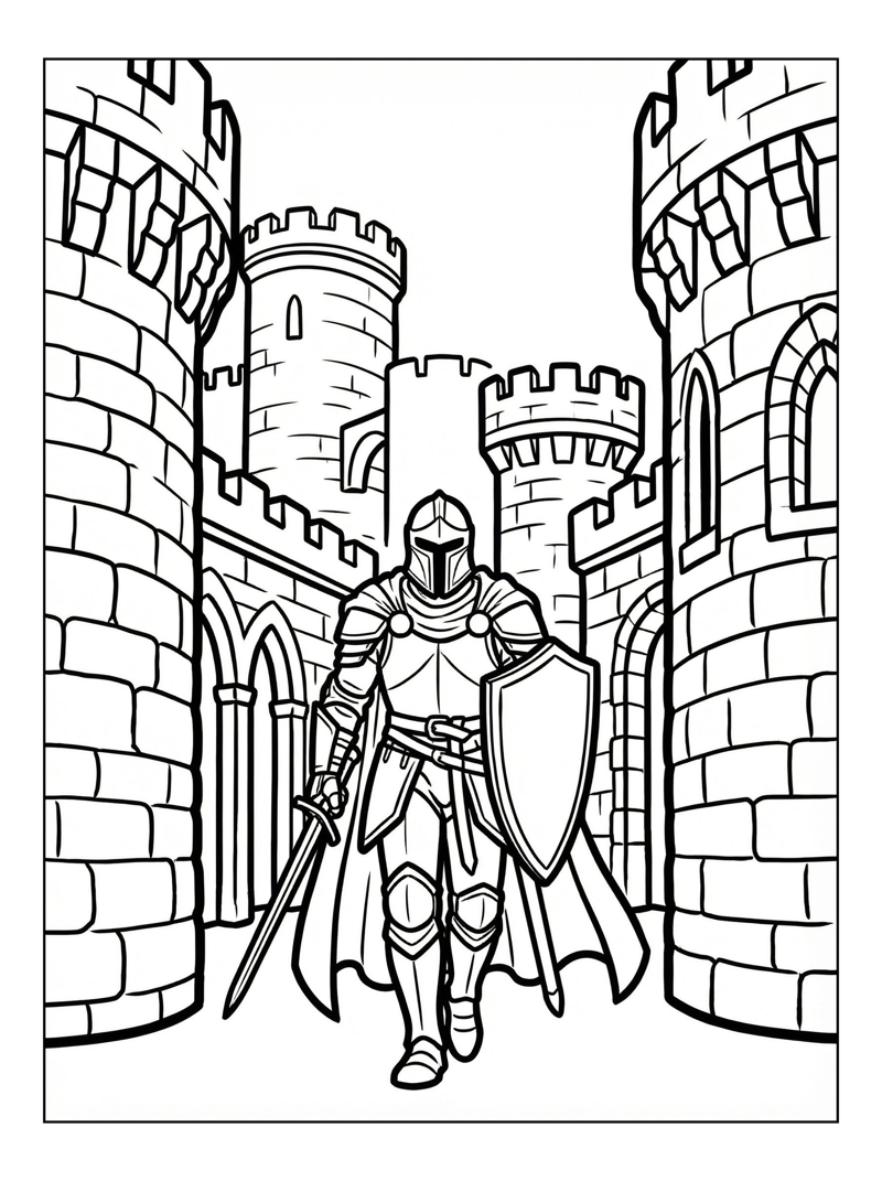 Paladin Knight Guards Stone Castle
