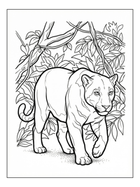 Jaguar Walking Through Dense Jungle
