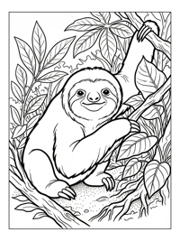 Two-toed Sloth Resting River Bank
