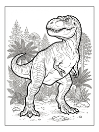 Tyrannosaurus Rex Standing In Forest