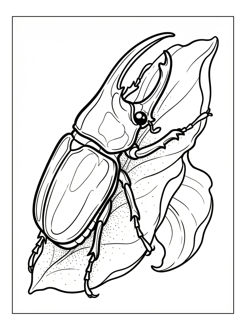 Hercules Beetle Climbing On Flower Petal