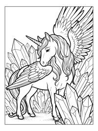 Winged Alicorn Crystal Cave Scene