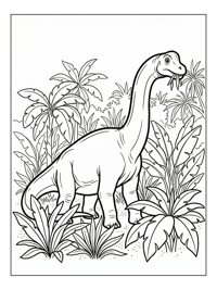Brachiosaurus Browsing Tropical Jungle