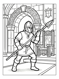 Squire Guarding Throne Room