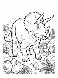 Triceratops Standing By Nesting Grounds
