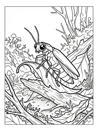 Firefly Resting On Forest Floor