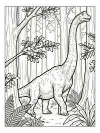 Brachiosaurus Walking In High Tree Canopy