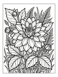 Dahlia Flower In Wild Meadow