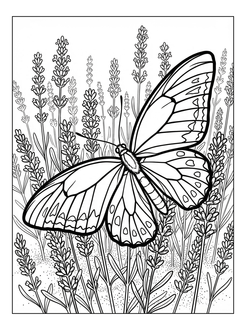 Queen Alexandras Birdwing Among Lavender Flowers