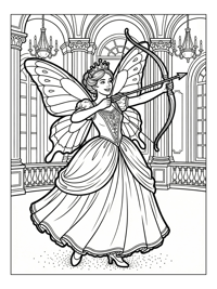 Fairy Princess Aiming In Grand Ballroom