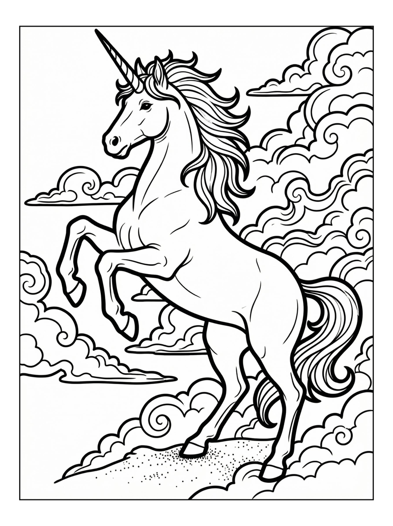 Unicorn Rearing In Cloud Kingdom