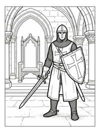 Crusader Knight Guarding Throne Room