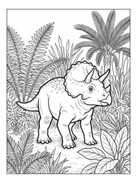 Hatchling Triceratops Standing In Marsh