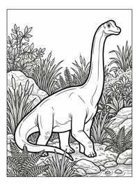 Brachiosaurus Stands By River Stream