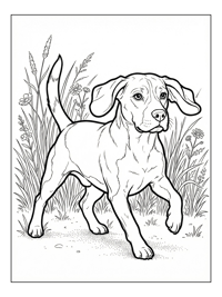 Active Beagle Dog In Grassy Park