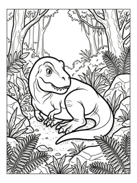 Juvenile T Rex Resting Ancient Forest