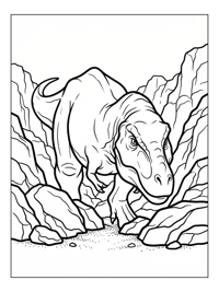 T Rex Sniffing In Rocky Ridge