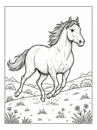 American Quarter Horse Running Through Hills