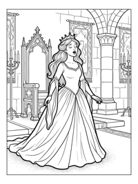 Royal Princess Singing In Throne Room