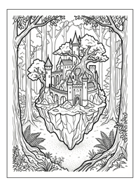 Floating Castle In Forest Clearing