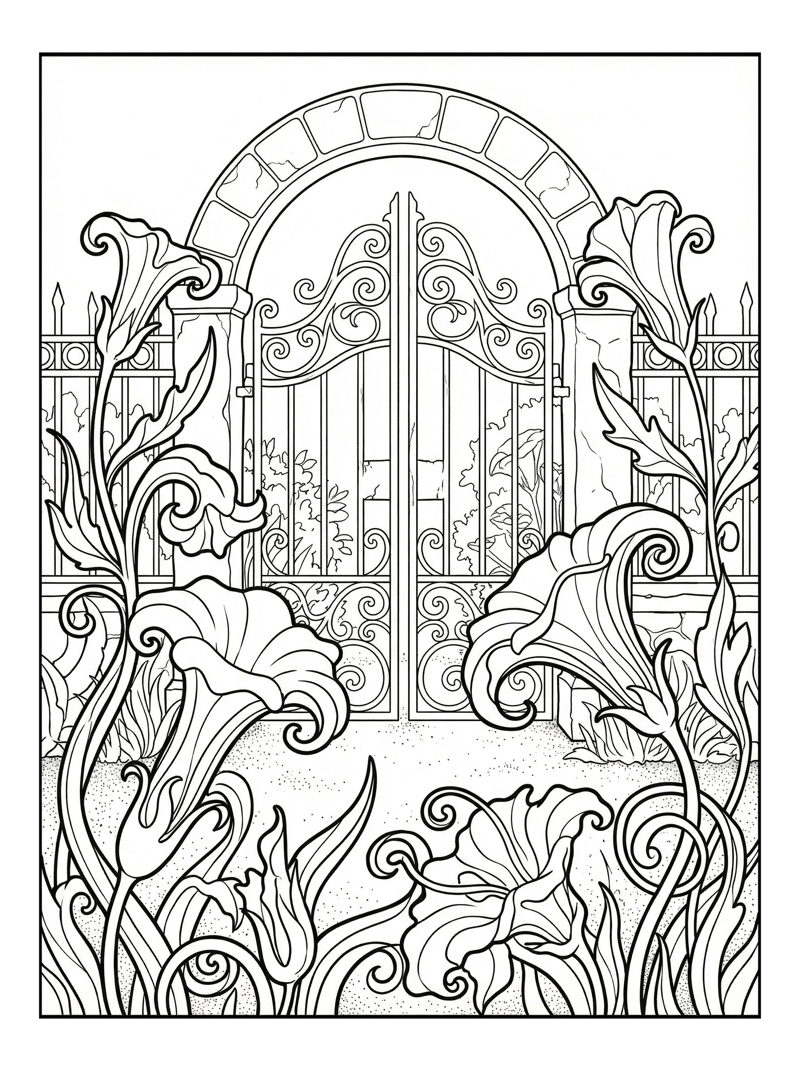 Singing Flowers Guard Secret Garden Gate
