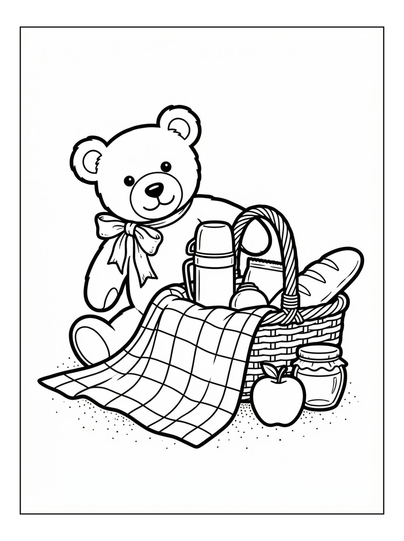 Teddy Bear Peeking Picnic Site