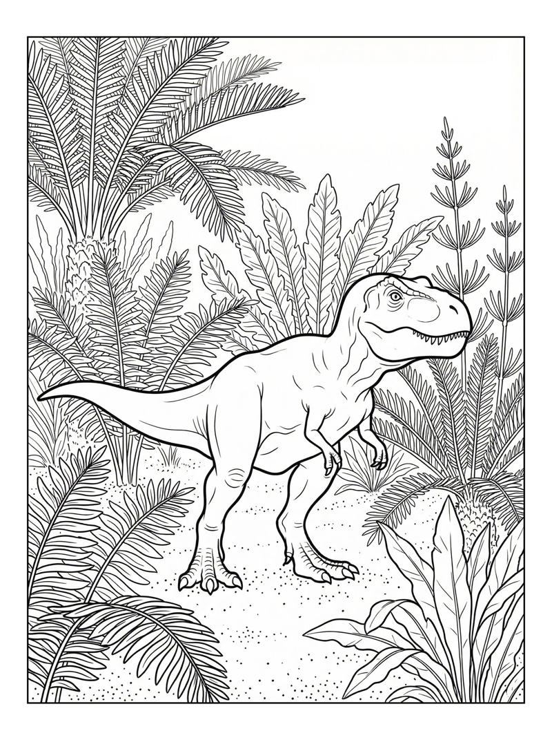 Baby Tyrannosaurus Rex In Forest