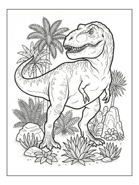 Tyrannosaurus Exploring Desert Oasis