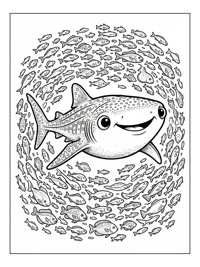 Whale Shark Swims With Many Fish