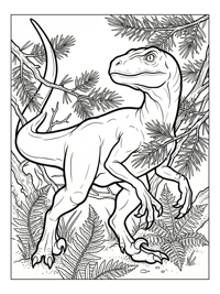 Dinosaur Pack Leader Scans Conifer Forest