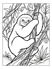 Linnaeus Two Toed Sloth Hugging Vine Branches