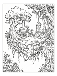 Enchanted Forest Island Stone Pillars
