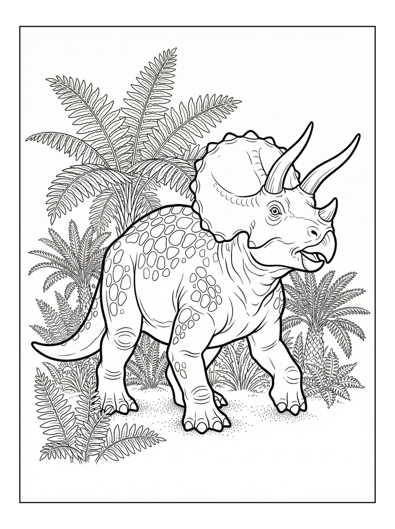 Triceratops Protecting Fern Valley