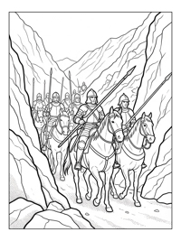 Heavy Cavalry Patrolling Mountain Pass