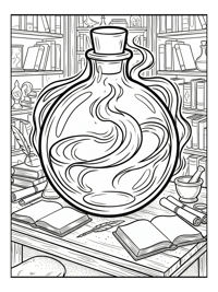 Potion Bottle Pulsating In Library