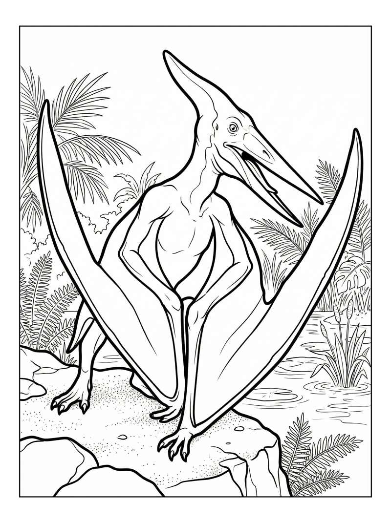 Short-Tailed Pterodactyl Watching Lagoon