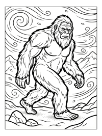 Elder Yeti Walks Through Blizzard