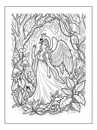 Swan Princess Waving In Enchanted Forest