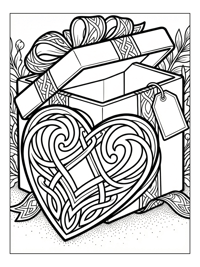 Celtic Heart In Open Gift Box