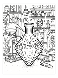 Diamond Flask Sparkling In Wizard Lab